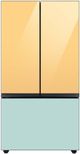 Samsung Bespoke 36" Morning Blue Glass French Door Refrigerator Bottom Panel-4