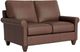 Bassett® Furniture Customizable True Custom® Leather Roll Arm Loveseat-0