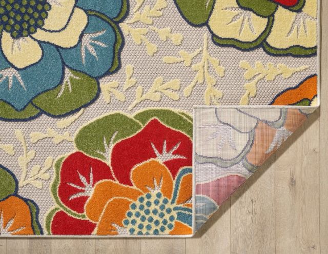 KAS Rugs Calla Ivory Flora 5'x7' Area Rug-2