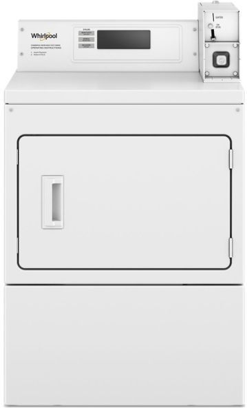 Whirlpool Commercial® 7.4 Cu. Ft. White Front Load Gas Dryer -0