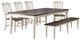 Jofran Inc. Orchard Park 6-Piece Dark Brown/Light Gray 96" Dining Set-0