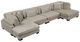 Homelegance® Traverse 4-Piece Brown U-Shape Modular Sectional with Reversible Chaise-0