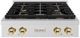 ZLINE Paramount Autograph Edition 30" Satin Stainless Steel Gas Cooktop with Polished Gold Accents-0