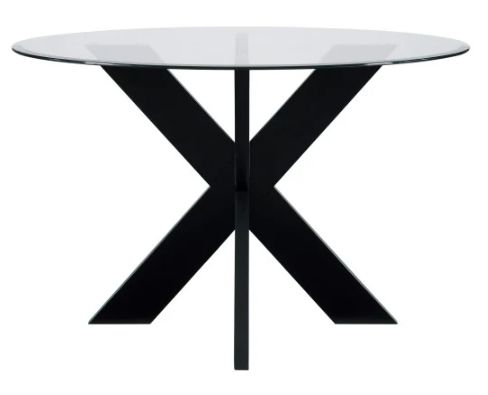 Powell® Auden Glass Top Dining Table with Black Base-3