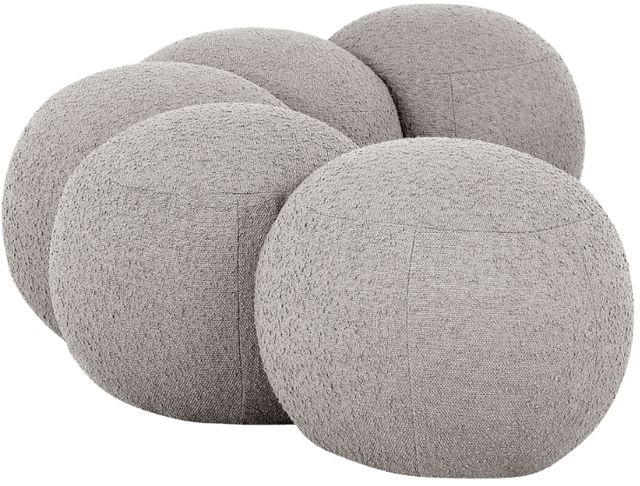 Meridian Furniture Apollo Taupe 75" Boucle Fabric Upholstered Bench-2