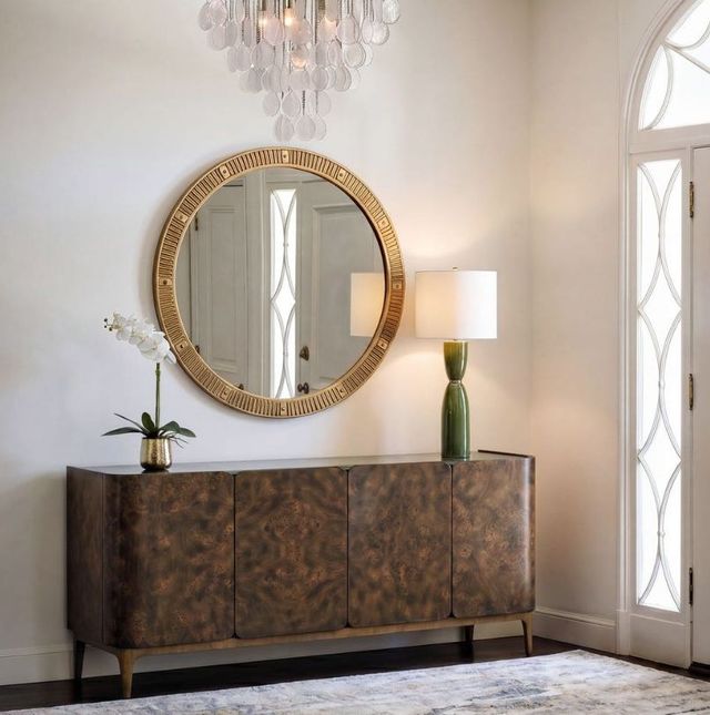 Uttermost® Heart Of Gold Gold-Plated Round Mirror-1