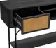 Armen Living Saratoga Black Console Table with Two Brown Door -3