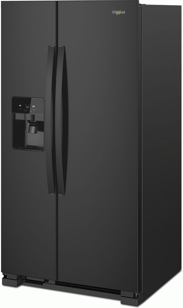 Whirlpool® 33" 21 Cu. Ft. Black Side-by-Side Refrigerator-1