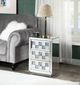 ACME Furniture Noralie Mirrored Accent Table with Faux Diamonds Accents-4