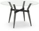 Amisco Customizable Link Clear Glass 29.5" Round Table with Steel Legs-0
