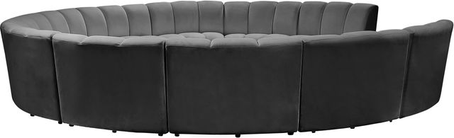 Meridian Furniture Infinity 11-Piece Grey Velvet Modular Sectional-2