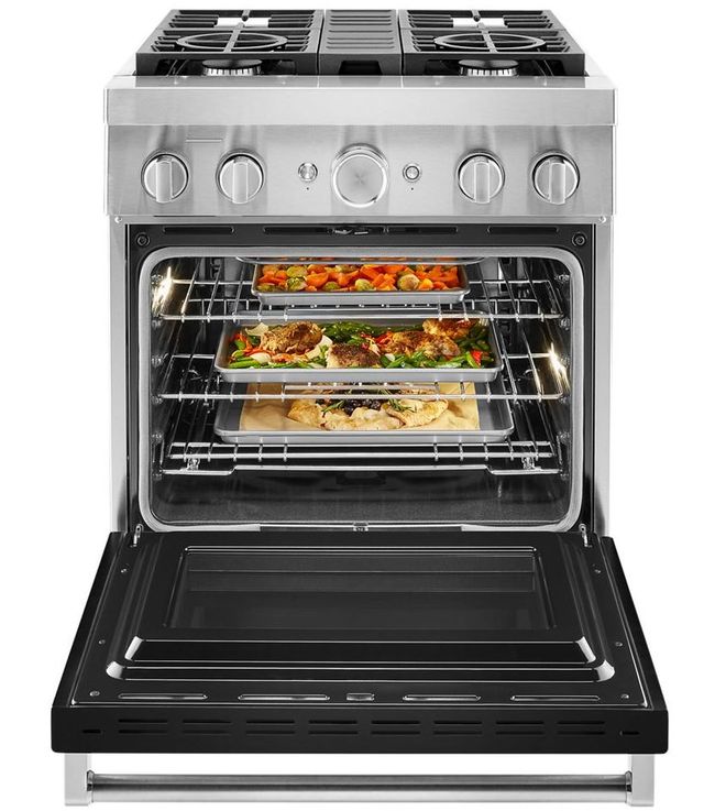 KitchenAid® 30" Imperial Black Pro Style Dual Fuel Range-2