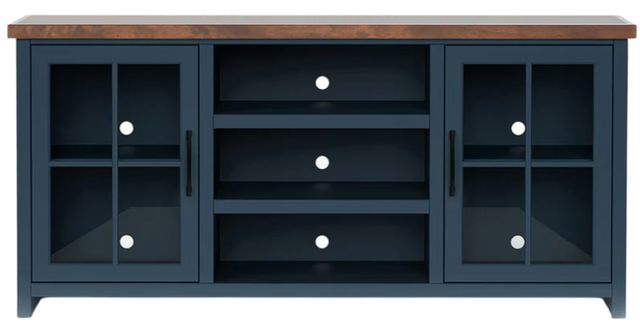 Legends Home Nantucket Blue Denim/Whiskey TV Console-3