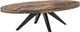 Moe's Home Collection Parq Amber Oval Coffee Table with Black Metal Base-2