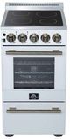 FORNO® Pallerno Alta Qualita 20" White Pro Style Electric Range-3
