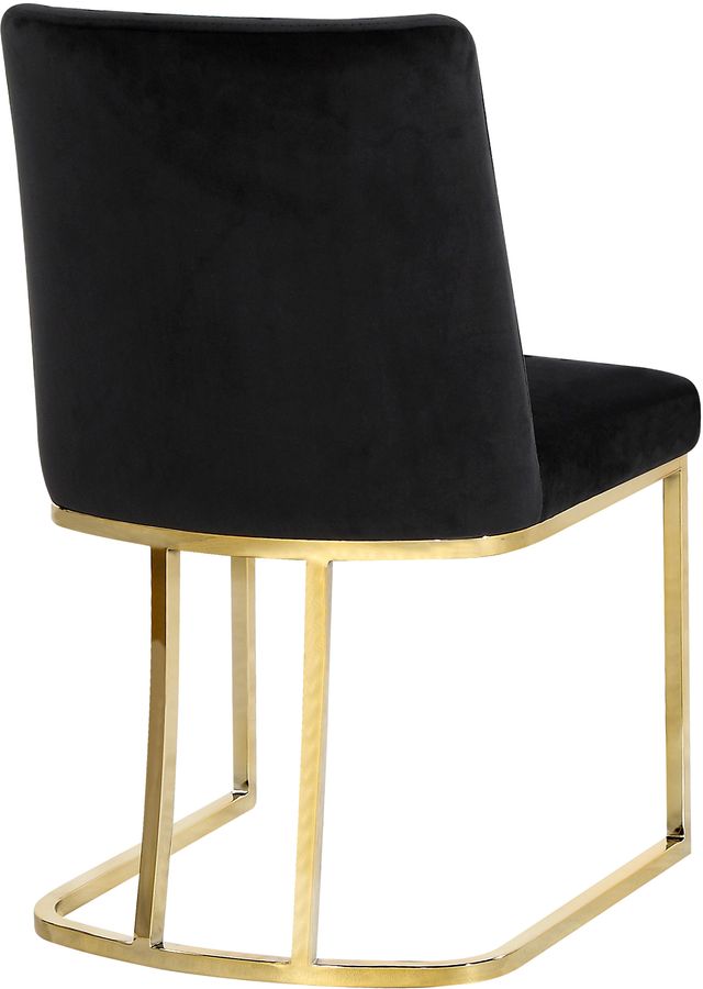 Meridian Furniture Heidi Black/Gold Velvet Dining Chair-2