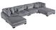 Homelegance® Traverse 6-Piece Gray Modular Sectional with 2-Ottoman-0