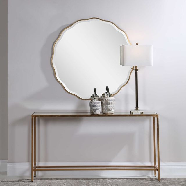 Uttermost® Aneta Gold Round Mirror-2