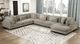 Homelegance® Traverse 6-Piece Taupe U-Shape Modular Sectional with Reversible Chaise-1