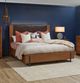 Flexsteel® Lincoln Brown/Walnut King Upholstered Panel Bed-1