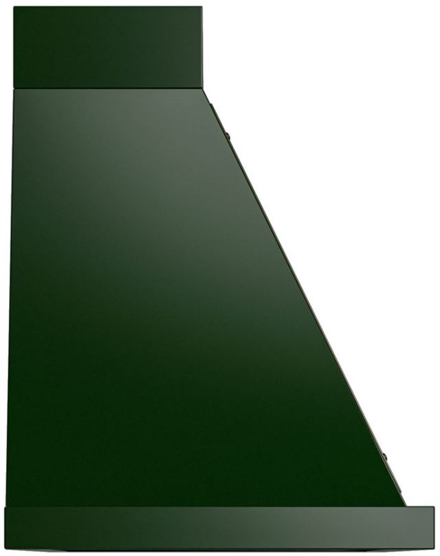Ilve® Nostalgie II Noblesse 48" Emerald Green Wall Mounted Range Hood with Burnished Trim-2