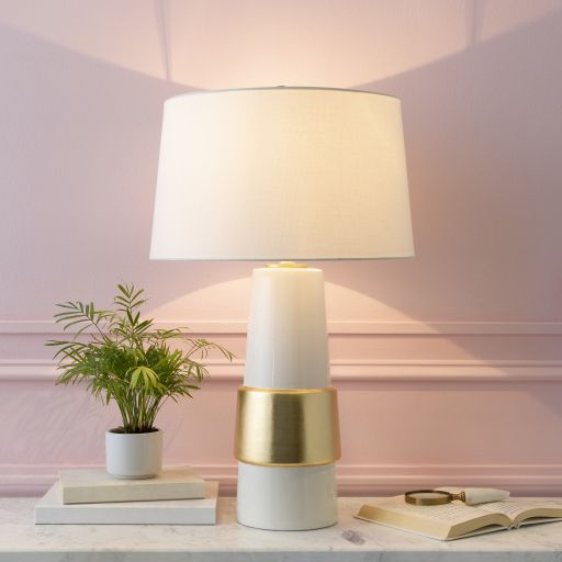 Surya Lolani White Table Lamp-1