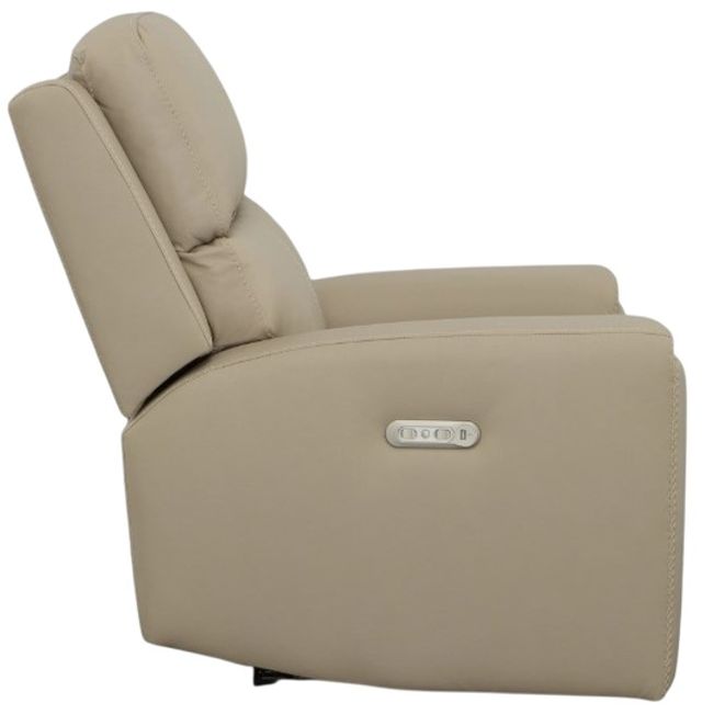 Flexsteel® Jarvis Parchment Power Recliner with Power Headrest-3