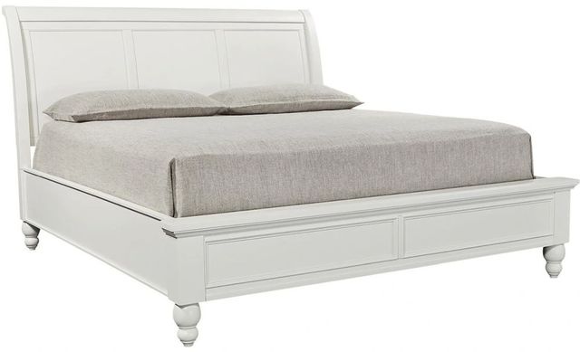 aspenhome® Cambridge White Queen Sleigh Bed-0
