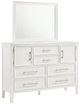 New Classic® Home Furnishings Andover White Dresser and Mirror-0