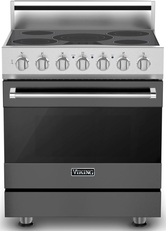 Viking® 3 Series 30" Damascus Gray Pro Style Electric Range-0