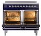Ilve® Nostalgie II Noblesse 40'' Midnight Blue Pro Style Induction Range with Chrome Trim-1