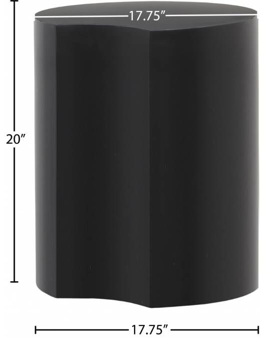 Meridian Furniture Dimple Matte Black 20" End Table-3