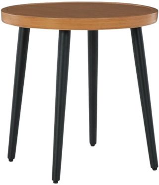 Signature Design by Ashley® Horizon Hall Brown Aluminum Outdoor End Table with Black Base