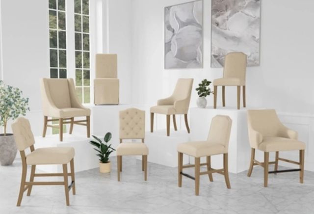 Riverside Furniture Mix-N-Match 2-Piece Ivory Clipped Top Upholstered Dining Side Chair Set-1