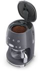 Smeg 50's Retro Style Slate Grey Countertop Coffee Maker-3