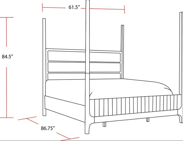 Parker House® Escape Glazed Natural Oak Queen Poster Bed-3