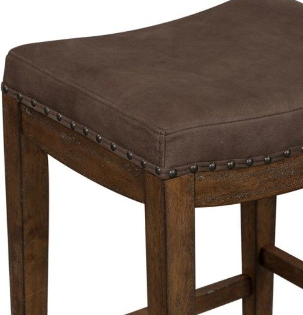 Liberty Furniture Aspen Skies Weathered Brown Upholster Bar Stool-3