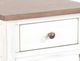 Sunny Designs™ Buck Skin Marble White End Table with Brown Top -1
