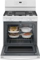 GE® 30" White Freestanding Gas Range-2
