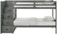 Elements International Sami Gray Youth Twin Over Twin Step Bunk Bed with Left Headboard-1