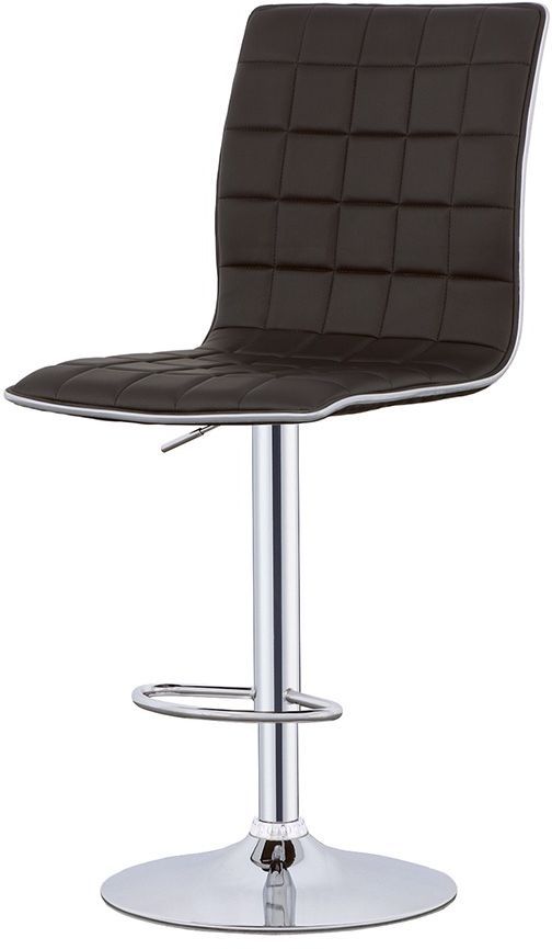 Coaster® Ashbury 2-Piece Black/Chrome Upholstered Adjustable Stools-3