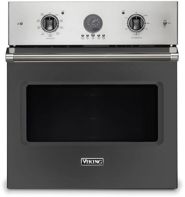 Viking® 5 Series 27" Damascus Grey Professional Built In Single Electric Premiere Wall Oven-0