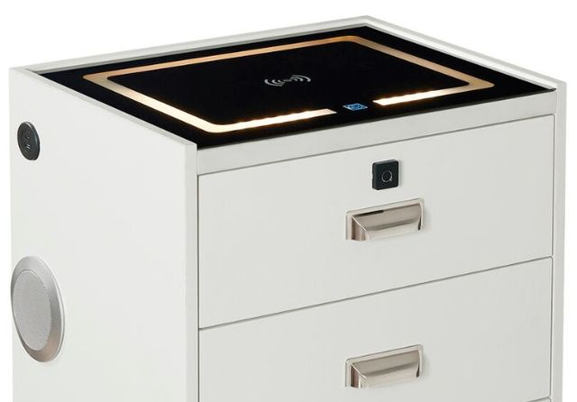 Elements International Rio White Nightstand-1