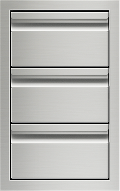 Wolf® 13" Stainless Steel Triple Drawer Storage