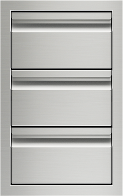 Wolf® 13" Stainless Steel Triple Drawer Storage