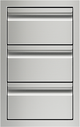 Wolf® 13" Stainless Steel Triple Drawer Storage-0