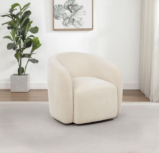 Coaster® Gerley Camel Upholstered Swivel Accent Chair-1