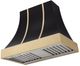 AGA Cascade 36" Matte Black Wall Mounted Range Hood with Brushed Brass Trim-0