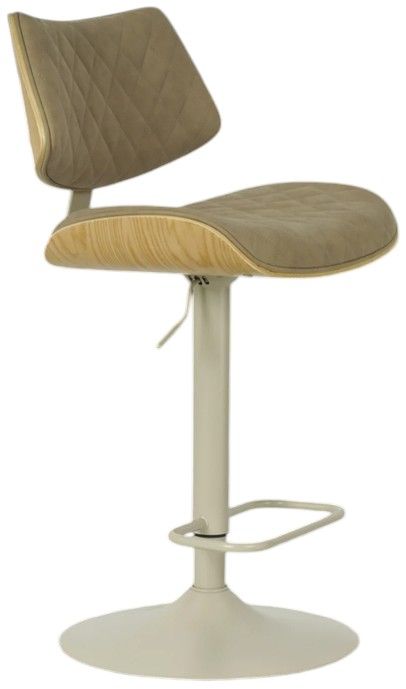 Armen Living Leland 3-Piece Oak/Vintage Taupe Barstool Set-0