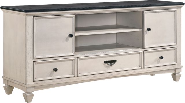 Crown Mark Sawyer Beige/Black TV Stand-0